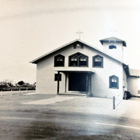 Guadalupe Mission, c. late 1950s.  Cropped-Guadalupe Church Photo Album-Chavez Photos-7595.tif