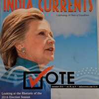 India Currents – “Vote: Looking at the Rhetoric of the 2016 Election Season” (November 2016, Vol. 30, No. 8)