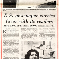 E.S. Newspaper Curries Favor with Its Readers article clipping