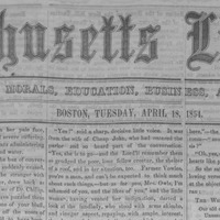 Massachusetts Life-Boat newspaper with The Altar of Intemperance