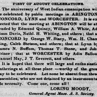 Addison Davis speaking on First of August celebration