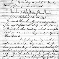 Gertrude Kimber resignation letter from Society of Friends, 1842